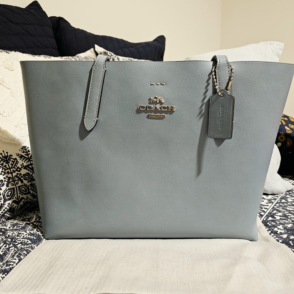 Coach Light Blue Tote Bag